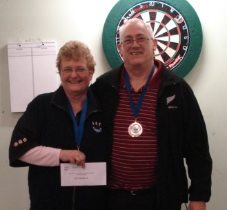 New Zealand Darts Concil Husband & Wife Runners Up Keith & Jenny Sheppard