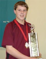 Region 3's Joshua Roberts Youth Boys Singles Winner