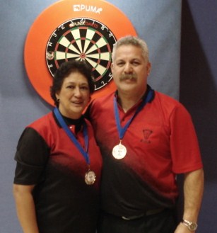 New Zealand Darts Council 2010 Mixed Pairs Runners Up Joe & AnneMarie Temarama