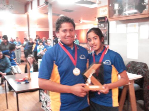 Junior Mixed Pairs Winners MANAWA VEITAYAKI - NICOLE MANUEL-HEPI