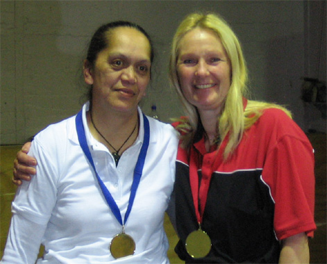 Ladies Open Singles Runner Up Polly Luke and Winner Jane Harrington