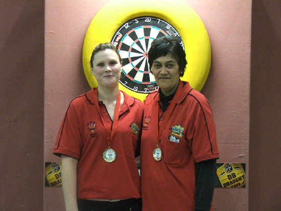 DB Draught Ladies Pairs Winners Jannette Jonathan & Megan Smith