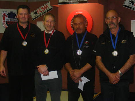 Men's Pairs Winners Rob Szabo & Frank Coory and Runners Up Lou Tai & Jonas Acton 