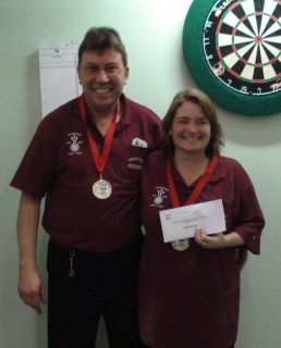 New Zealand Darts Concil Husband & Wife Winners Laurie & Raewyn Turner